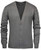 PJ PAUL JONES Men s Front Button V-Neck Cardigan Sweater with Ribbing Edge Dark Grey XXL