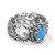 Carolyn Pollack Sterling Silver Blue Turquoise Rope and Scroll Band Ring Sizes 8