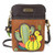 Chala Crossbody Cell Phone Purse - Women PU Leather Multicolor Handbag with Adjustable Strap - Cactus - Brown