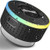 Donerton Bluetooth Shower Speaker  IPX7 Waterproof Wireless Speaker with Suction Cup  Portable Speaker  360 HD Surround Sound  LED Light Mini Speakers  Dual Stereo Pairing  Built-in Mic  RadioBlack