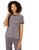 Anne Klein Women s Button Back TOP  Nantucket Grey-Anne White Combo  S