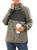 VIISHOW Women Long Sleeves Color-Block Asymmetrical Paneled Long Sleeve Sweatshirt Pocket Sherpa Fleece Pullover Coat Greyish Green X-Large