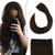 Ugeat Hair Extensions Halo in Human Hair 14inch Flip Hair Extensions Remy Human Hair Darkest Brown  2 Hair Piece for Thin Hair 70Gram Invisible Halo Hair Extensions