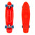 Retrospec Quip Skateboard 27  Classic Retro Plastic Cruiser Complete Skateboard with ABEC 7 Bearings and PU Wheels  Red   Navy 3340