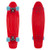 Retrospec Quip Skateboard 27  Classic Plastic Cruiser Complete Skateboard w-ABEC 7 Bearings  Red-Blue 3388