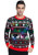 Womens Light Up Ugly Christmas Sweater Men Tacky Knitted Reindeer Pullover Jumper Adult Matching Xmas Shirt Snowflake Office Holiday Sweatshirt for Couples Black Red
