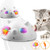 Biilaflor Peek-A-Boo Interactive Cat Toy  Low Noise Electronic Cat Toys with 900Mah Rechargeable Battery  3 Speed Model  360°Self Rolling Feather Robotic Cat Toy for Indoor Cats