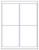 Laser-Ink Jet White Labels 4 x 5  - 4 Per Page   1000 Labels