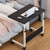 Height Adjustable Overbed Bedside Table with Wheels  Living Room Table  Side Bed End Accent Tray Table for Coffee Laptop Tablet  Slides Next to Sofa Couch  Small Outdoor Patio Side Table Desk Back