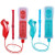 Tevodo Wii Remote and Nunchuck Controller  2 Packs Wii Controller Compatible with Wii Wii U Console Red and Blue
