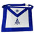 JYG Masonic Master Mason Apron-Blue Lodge White Cloth with Embroidery
