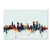 Denver Colorado Skyline Blue by Michael Tompsett, 12x19-Inch Canvas Wall Art