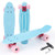 Aochis Blue Skateboard Board Deck 22 Inch Mini Cruiser Complete Skatebooards for Beginners Kids Girls Boys