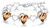 Leafael Infinity Love Heart Link Bracelet with Amber Brown Birthstone Crystal for November  Women s Gifts  Silver-Tone  7  with 2  Extender