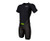 Sparx Short Sleeve Aero Compression Triathlon Suit Tri Suit Soft Chamois Skinsuit Team Tri Suit Swim Bike Neon Large