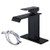 Airuida Matte Black Waterfall Bathroom Faucet Brass One Handle 1 Hole Or 3 Holes Deck Mount With Large Rectangular Spout Sink Faucet Lavatory Vanities