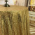 Diameter 48'' Round Gold Sequin Tablecloths, Gold Sequin Round Table cloths, Gold Sequin Table linens for Wedding