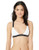 Volcom Women s Simply Rib Cross Back Triangle Bikini Top  White  Large