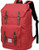 Backpack for Women, Vaschy Casual Water-resistant Hiking Camping Daypack Rucksack Travel School Backpack Drawstring Bookbag for College Fits 15.6inch Laptop Red