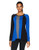 Calvin Klein Women s Triple Color Sharkbite Pullover  Black-Bold Blue Combo  X-Large