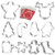 Christmas Cookie Cutter Set-10 Piece Gingerbread Men, Snowflake, Reindeer, Angel, Christmas Tree, Snowman, Santa Face and More Cookie Cutters molds, with 100 Pack Cookie Candy Bag XYGGOO