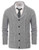 PJ PAUL JONES Men s Knitted Cardigan Sweaters Shawl Collar Cable Sweaters with Pockets Grey XL