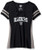 OTS NFL Oakland Raiders Women s Poly Lace Up V-Neck Tee  Weber  Small