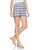 BCBGeneration Women s Side TIE Short  Navy Combo  XS