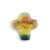 DEMDACO Let Your Light Shine Yellow 2 x 2 Resin Stone Artful Cross Token Figurine