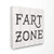 Stupell Industries Black and White Planked Look Fart Zone Sign Canvas Wall Art  30 x 30  Multi-Color