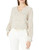 Calvin Klein Women s Pleated Sleeve Blouse  Latte Combo  M