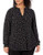 Anne Klein Women s Plus Size Split Neck Tunic  Anne Black-Devonshire Combo  2X