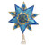 Kurt Adler 10-Point Peacock Glitter Treetop  16-Inch