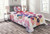 Lunarable Hawaiian Bedspread  Exotic Floral Island Theme Tropical Hawaii Flowers Pattern Print  Decorative Quilted 2 Piece Coverlet Set with Pillow Sham  Twin Size  Pink Orange