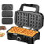 Sandwich Maker 3-in-1 Waffle Maker  1200W Panini Press Grill with 3 Detachable Non-stick Plates  LED Indicator Lights  Cool Touch Handle  Easy to Clean  Black