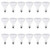 Feit Electric BR30-10KLED-3-6 65W Equivalent 8-5 Watt 650 Lumen Non-Dimmable Recessed 18-Piece LED BR30 Flood Light Bulb  5-4  H x 3-8  D  2700K Soft White
