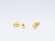 3mm Tiny Water Drop Gold Plated Over Sterling Silver Stud Earrings