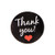 Mr-Label 300 Pcs of Circle Sealing Sticker  Thank You Sticker-Thank You Adhesive Label for Card- Envelope-Gift- Product -Black-