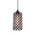 Lingkai Modern Crystal Ceiling Pendant Light Drop Hanging Light Fixture 1-Light Kitchen Chandelier