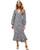 LANISEN Womens Wrap Maxi Dress Long Sleeve Wrap V Neck Floral Flowy Front Slit High Low Dress Women Summer Beach Party Wedding Dress White L