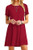 YMING Women Summer Dress Casual Loose Dress Crew Neck Swing Dress Red 3XL YMING Women Summer Dress Casual Loose Dress Crew Neck Swing Dress Red 3XL