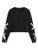 SweatyRocks Womens Casual Lace Up Long Sleeve Pullover Crop Top Sweatshirt -Large  1-Black-