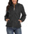 Peiqi Quilted Jacket for Women Outwear Puffer Zip-up Stand Collar Padded Jacket Winter Coat with Pockets Black Large