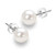 8mm Pearl Earrings 14K White Gold White Freshwater Cultured Pearl Stud Earrings for Women - AAAA Quality -white-gold  8mm-