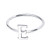 AoedeJ 925 Sterling Silver Stackable Initial Letter Rings Capital Letter Ring Charm Initial Band for Women -E  8-