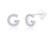 G Initial Letter Earrings for Little Girls Women Hypoallergenic for Sensitive Ears Nickel Free Tiny Alphabet Silver Stud Earrings Stainless Steel Mono