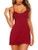 Avidlove Women Chemise Nightgown Full Slips Cotton Sleepwear Lace Sexy Lingerie -Large  Wine Red-