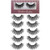 Cuckoo False Lashes 20mm Dramatic 3D Faux Mink Eyelashes 5 Pairs High Volume Fluffy -Cuckoo 360-