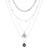 Haloty Boho Layered Crystal Pendant Necklaces Short Silver Beaded Tree of life Necklace Chain Jewelry for Women and Girls