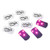 MVP Disc Golf Flat LED Tri-lite Disc Golf Lights -Pack of 10- - Magenta